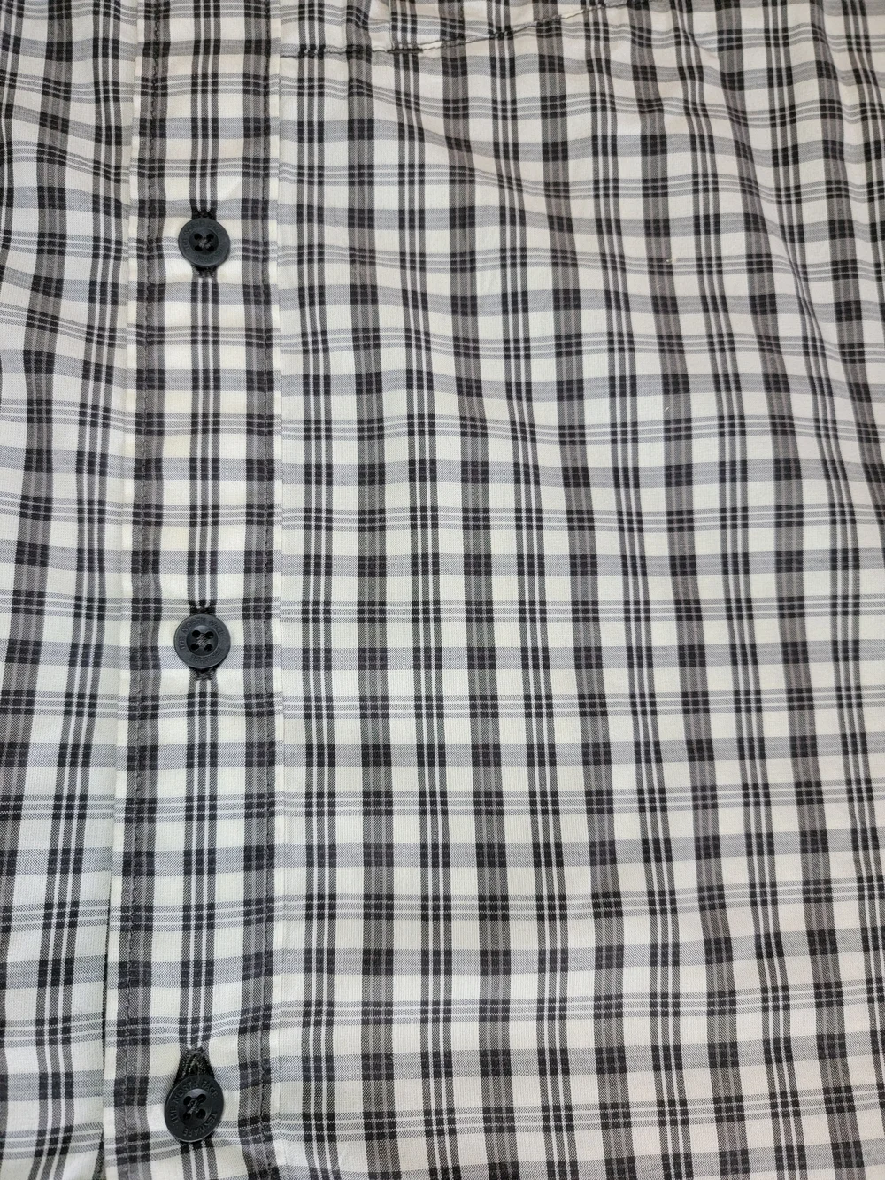 The North Face Mens Millstone Shortsleeve Button-Up Black and White Plaid Sz XL